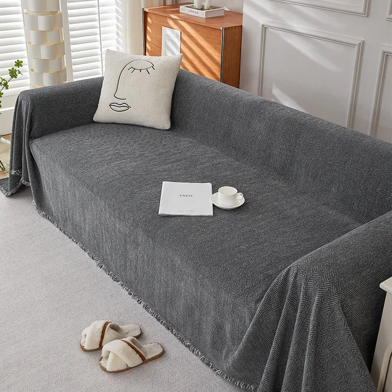 Jeté de canapé en Chenille -Style Retro français