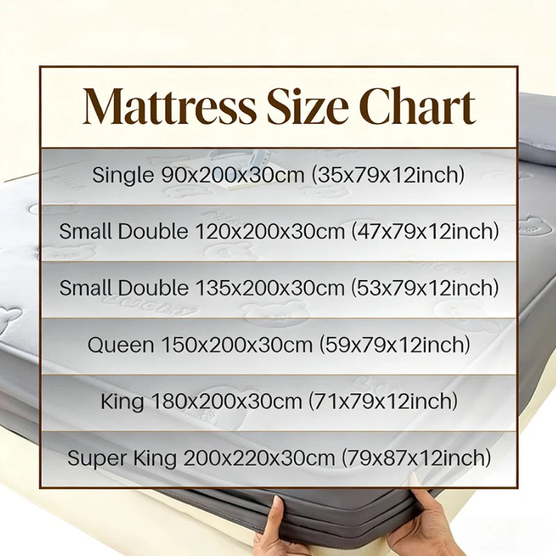 Protège-Matelas Anti-acarien, Imperméable & Élastique - Single, Queen & King
