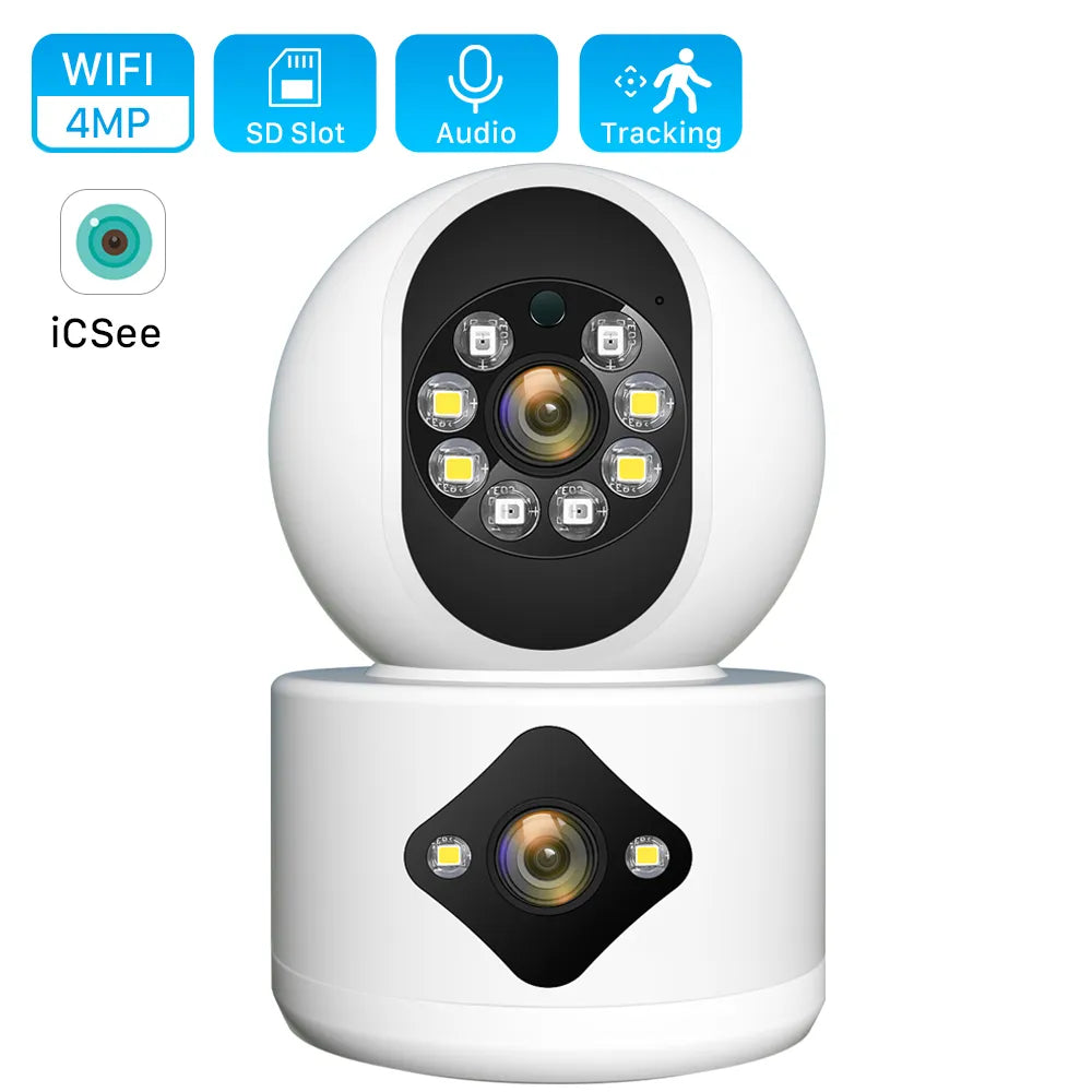Caméra Rotative SmartCam WiFi – Surveillance Intérieur/extérieur, Vision Nocturne, Imperméable