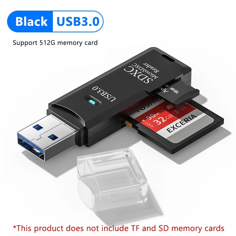 2x Mini Lecteur Carte Mémoire USB 3.0 SD Micro SD TF OTG - Haute Vitesse et Compatibilité