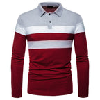 Polo Casual Chic à manches longues tricolore