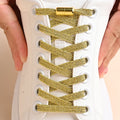 Lacets de chaussures élastiques sans laçage à paillettes