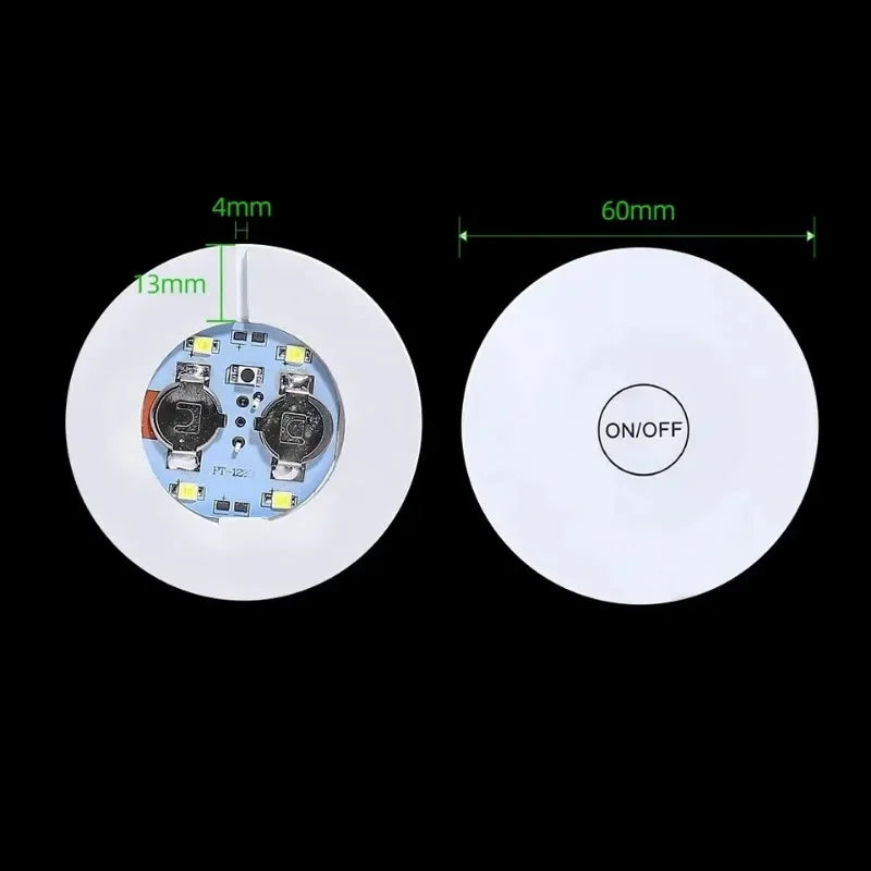 Sous-verres lumineux LED alimentés par batterie