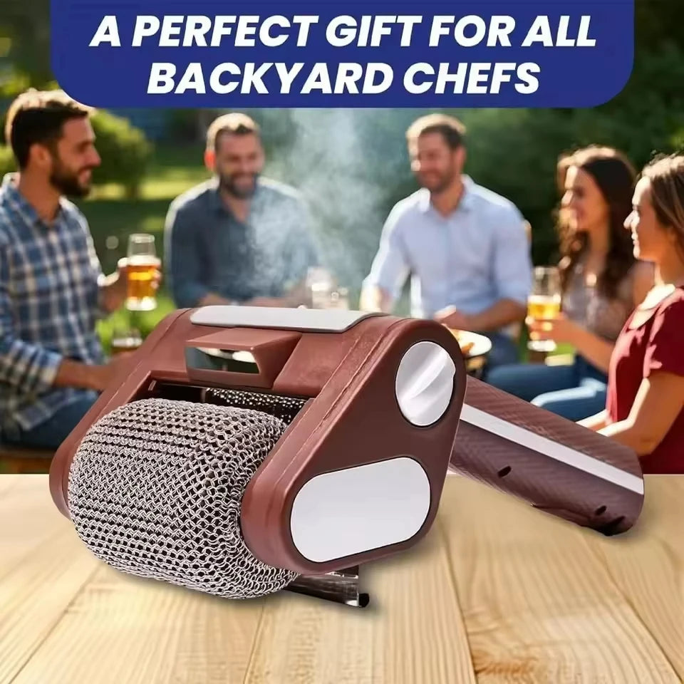 Brosse à Grill Électrique à Rouleau en Acier Inox 350 tr/min