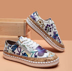 Zapatillas originales y alegres con estampados y corcho