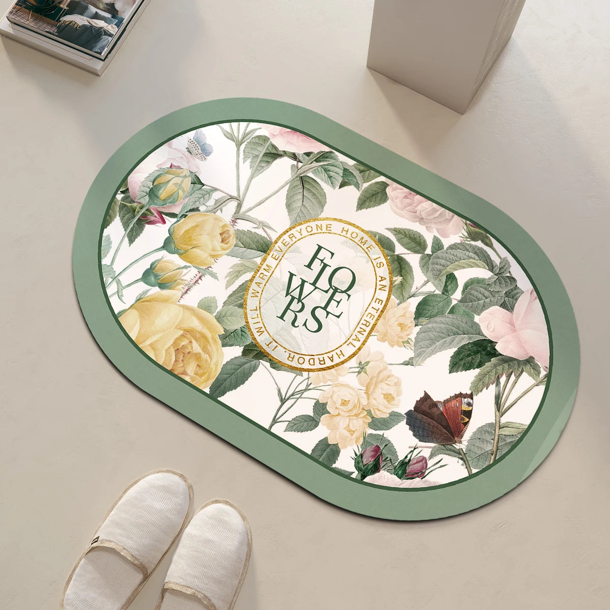 Alfombrilla de Baño Antideslizante de Secado Ultrarrápido - Elegante Diseño Floral