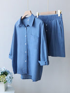 2-piece shirt & shorts set - Cotton and Linen