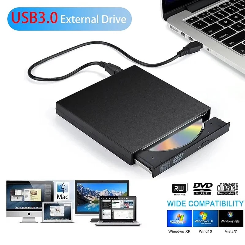 Lecteur CD/ RW/ DVD-ROM Externe USB 3.0