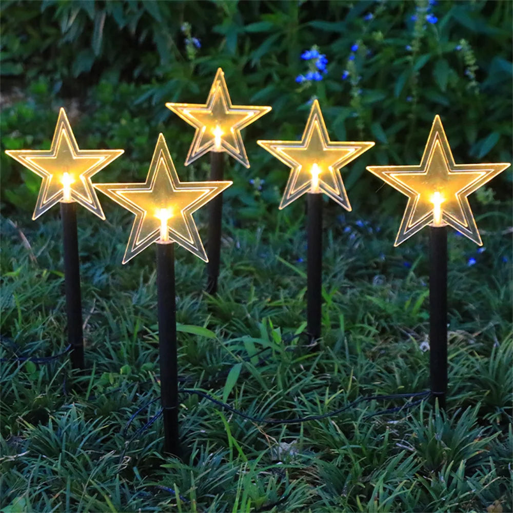 Lot de 5 éclairages de Noël Solaires lumière chaude