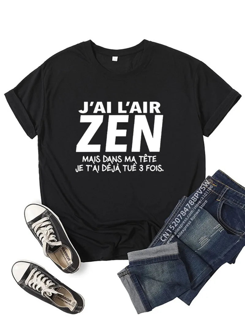 Camiseta Personalizada "Parece que estoy en paz, pero en mi cabeza..."