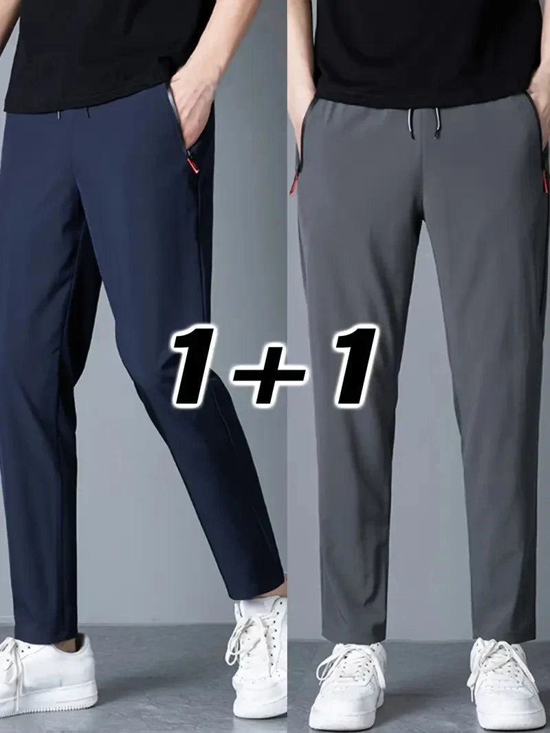 Lot de 2 Pantalons Décontractés Stretch Coupe Droite - Homme
