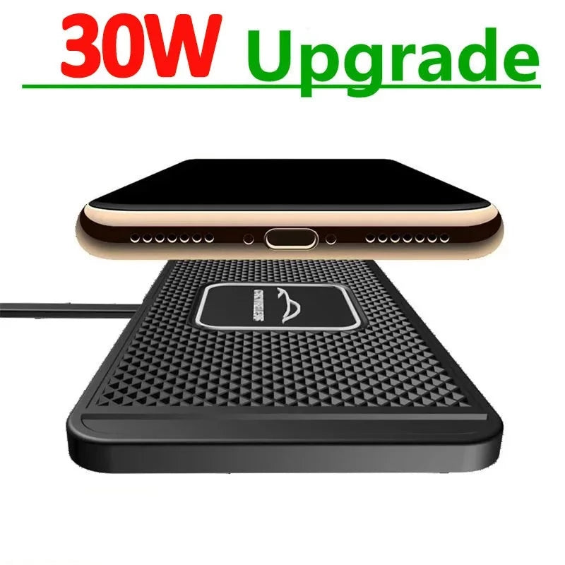 Chargeur de voiture sans fil pour téléphone 30W - Revêtement anti-dérapant