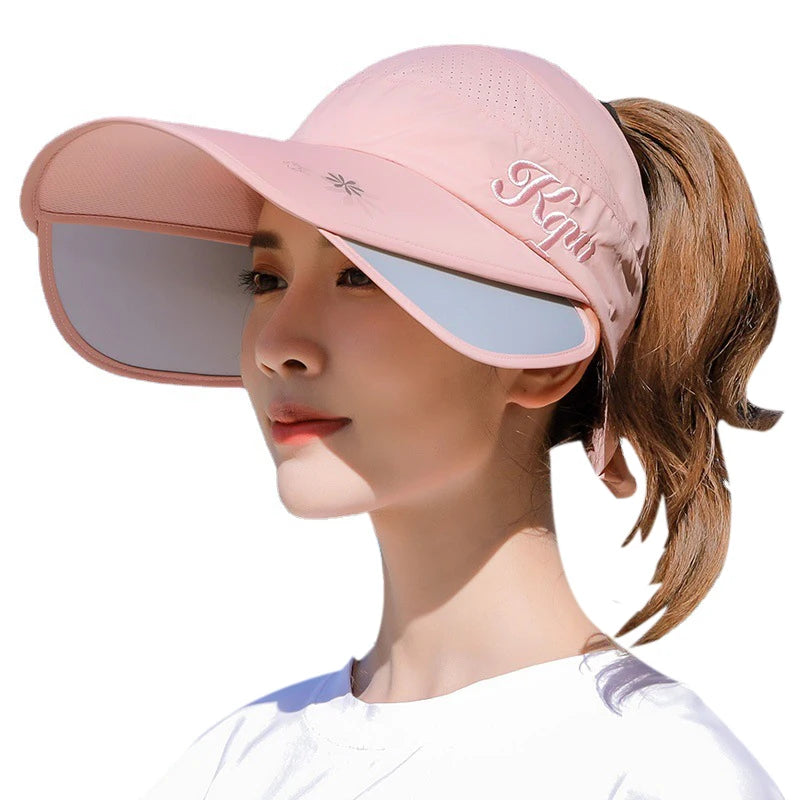 Casquette de baseball respirantes à visières latérales rétractables pour femme