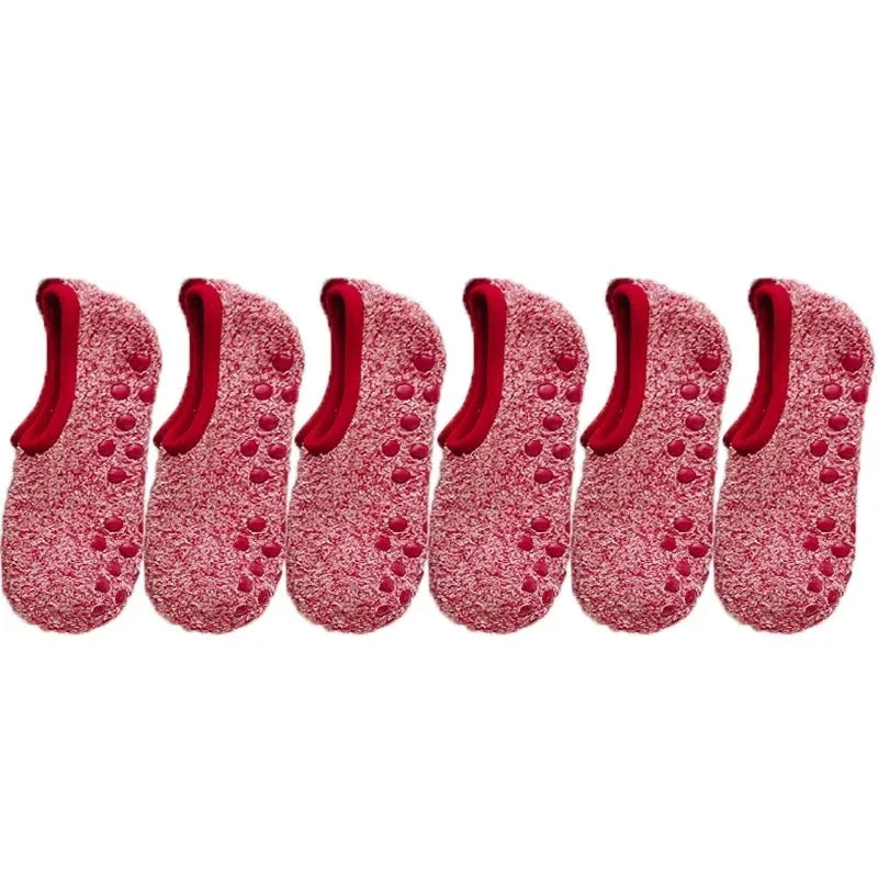 Lot de 3 Socquettes en Polaire Chaud antidérapantes