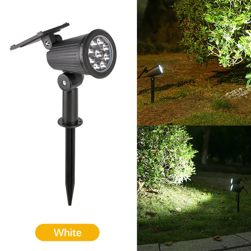 2x Projecteur de jardin LED solaire et étanche