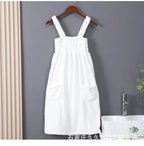 Cozy Bath - Robe Serviette de Bain à Poches & Bretelles