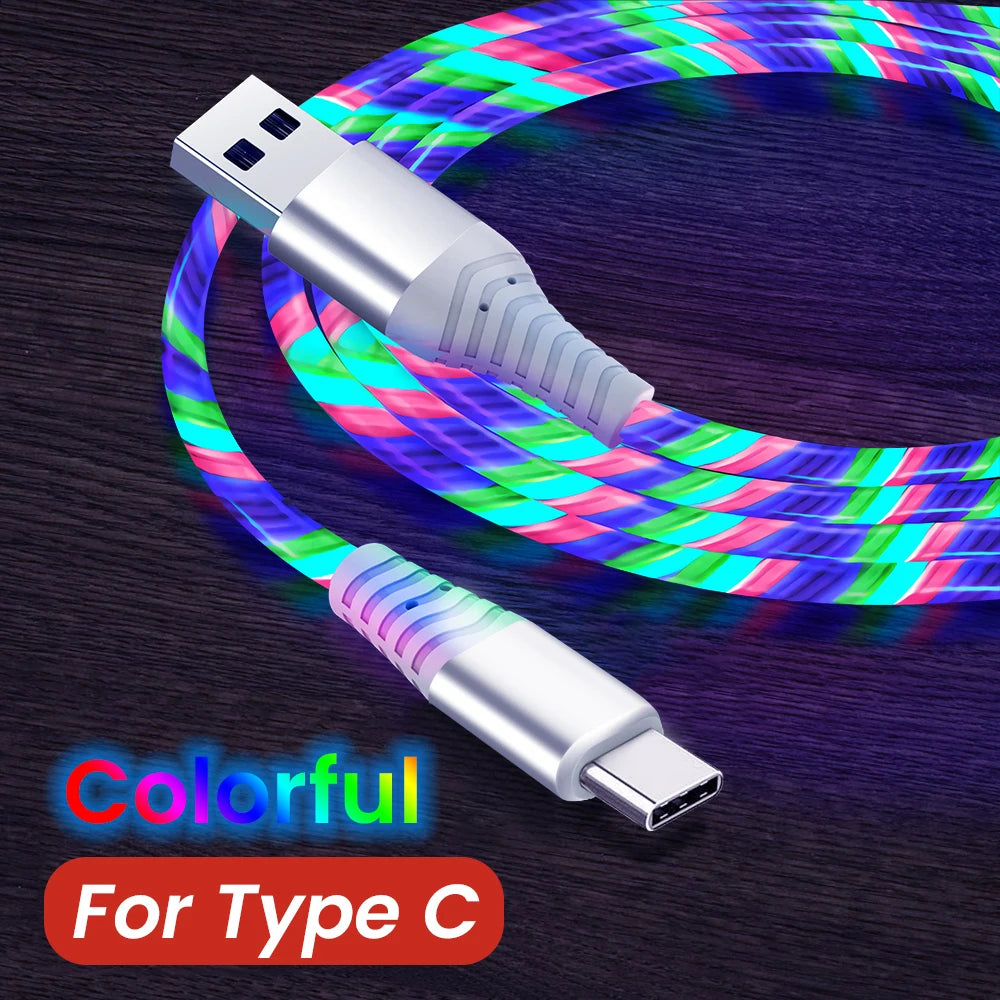 Câble LED 5A Ultra Rapide Type-C et Micro USB