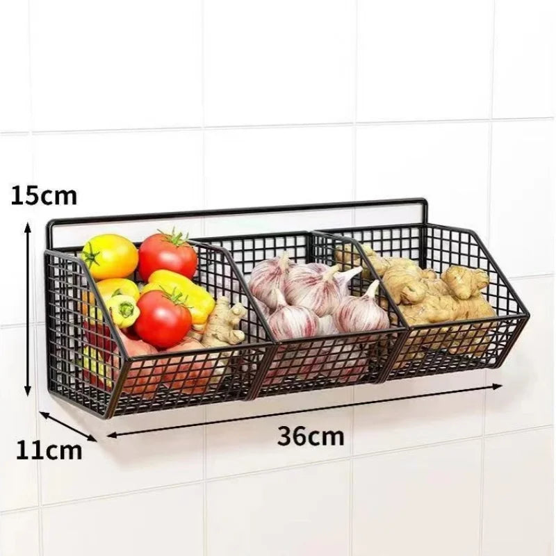 Panier à Suspendre de Rangement de Cuisine en Métal