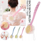 Brosse de douche 2 en 1 à long manche