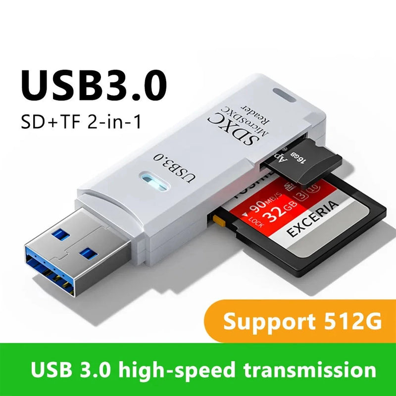 Lecteur de cartes Micro SD 2 en 1 USB 3.0 - Transfert ULTRA Rapide