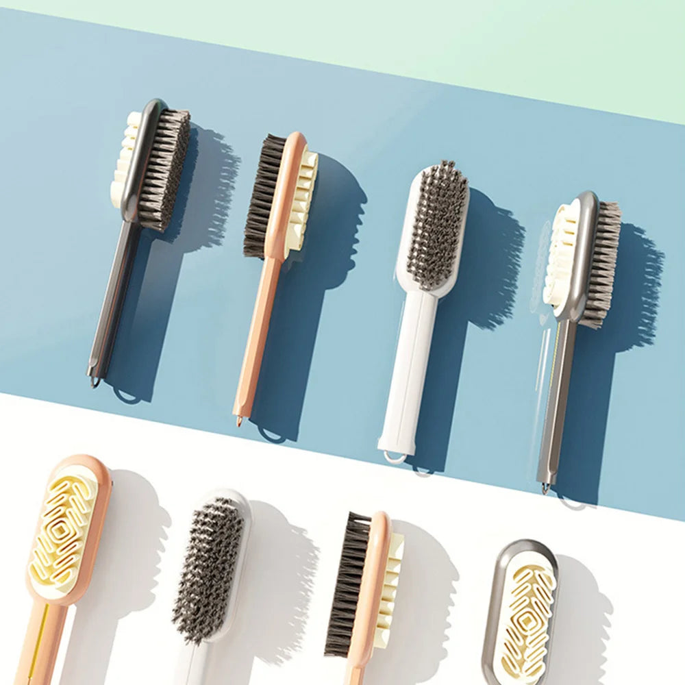 Brosse 2 en 1 pour Nettoyage de Chaussures Cuir & Daim - Crochet OFFERT