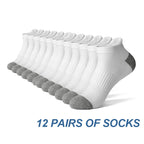 Lot de 12 Socquettes en Coton Respirant Mixte