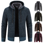 Cardigan à capuche epais avec fermeture Zip