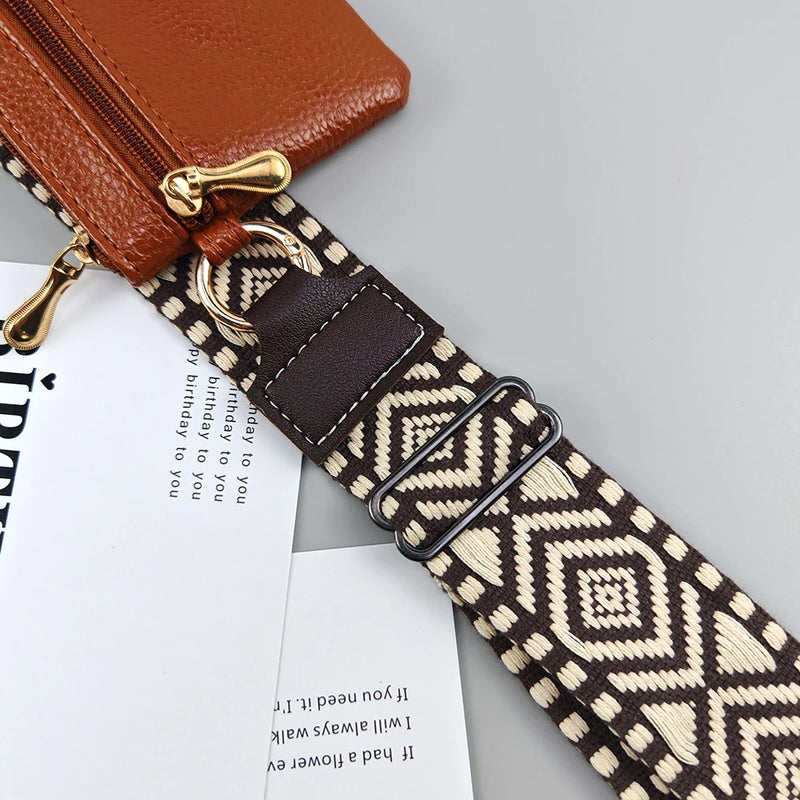 Bandoulière Téléphone Réglable avec Pochette Pratique