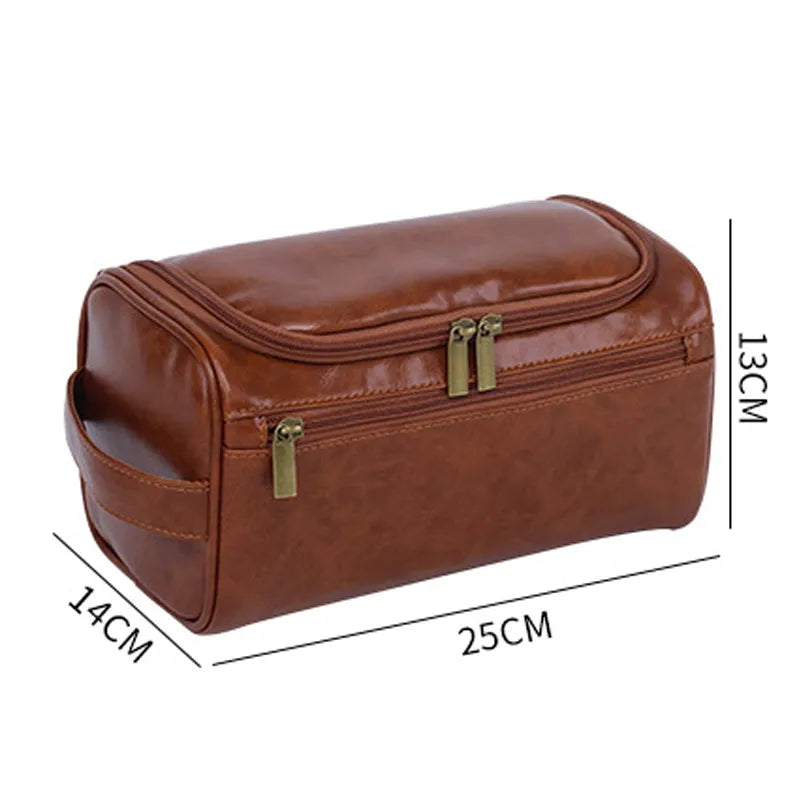 Trousse de toilette Grande Capacité en Simili Cuir à Suspendre