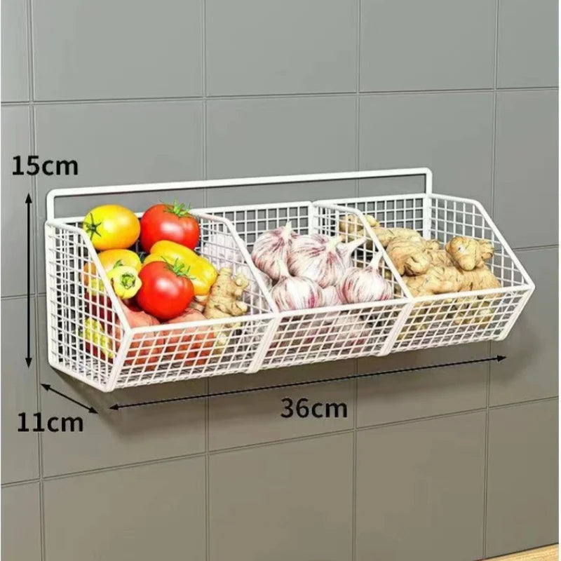 Panier à Suspendre de Rangement de Cuisine en Métal