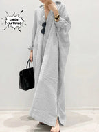 Robe Chemise à Rayures Oversize Chic – Confort & Élégance au Quotidien