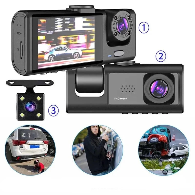 DASHCAM double objectif vision nocturne + carte SD 32gb