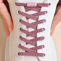 Lacets de chaussures élastiques sans laçage à paillettes