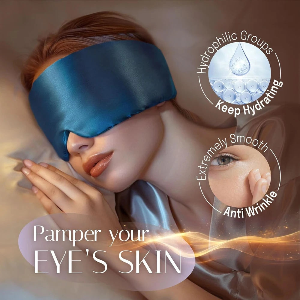 Bandeau de Sommeil XL en Soie de Mûrier Réglable