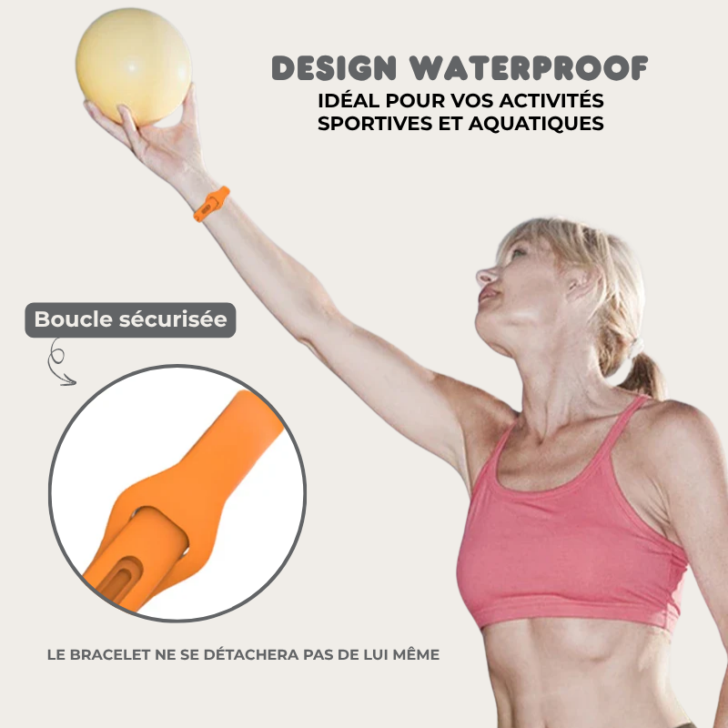 Bracelet Répulsif Anti-Moustiques Réutilisable - 240h de Protection