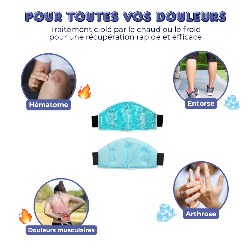 Compresse Thérapeutique Multizones Chaud & Froid en Perles de Gel