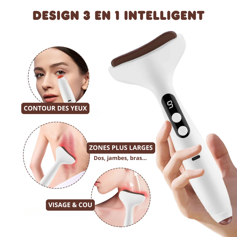Gua Sha Électrique Chauffant & Multifonctionnel - 9 Vitesses & 9 Températures
