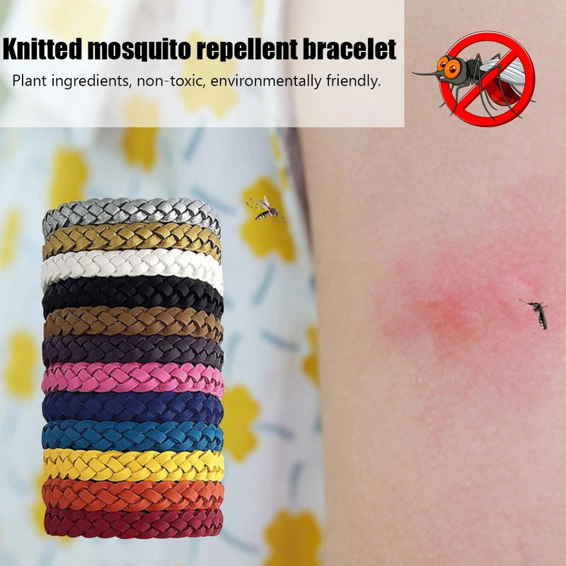 Lot de 12 Bracelets répulsifs anti-moustiques naturels - Adultes & Enfants