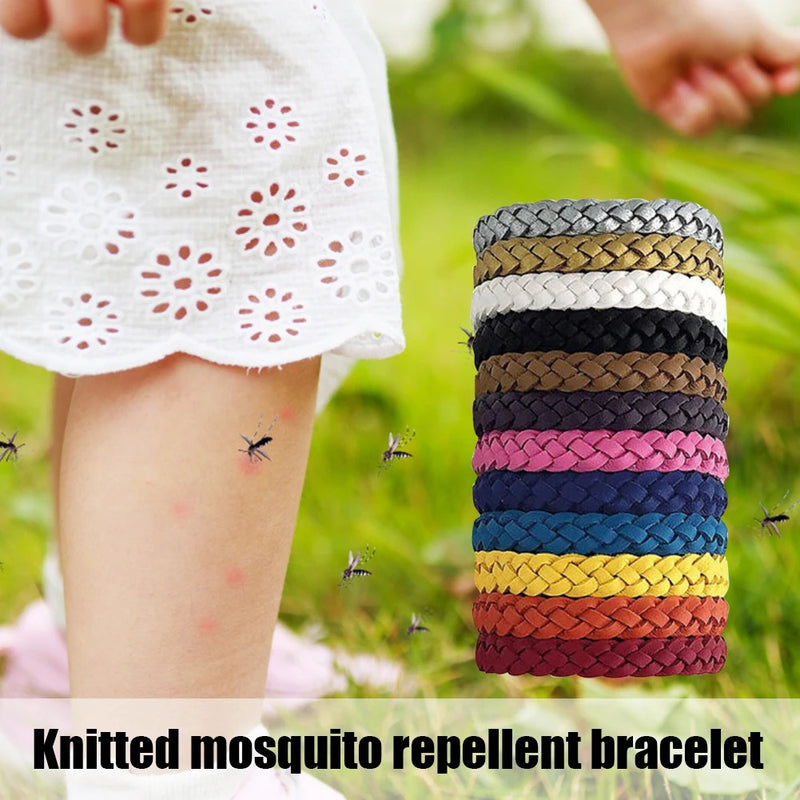Lot de 12 Bracelets répulsifs anti-moustiques naturels - Adultes & Enfants
