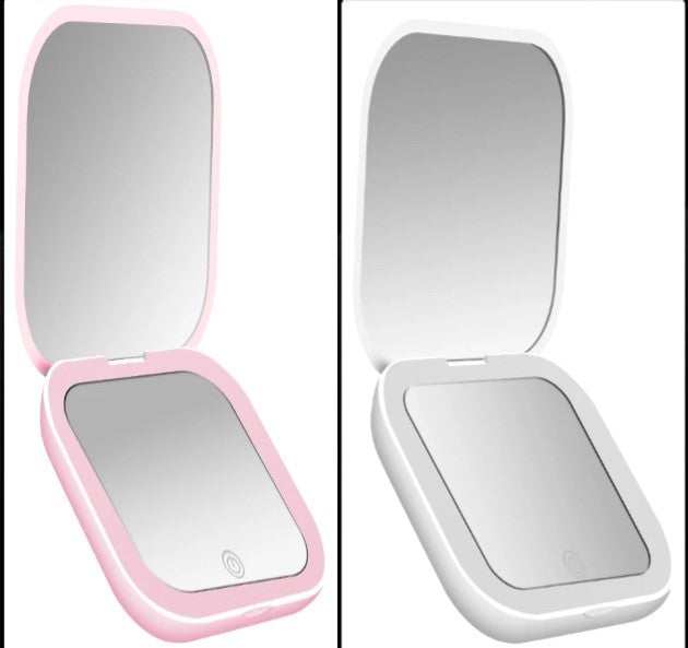 Mini Miroir de poche x2 et à LED - 1 ACHETÉ = 1 OFFERT