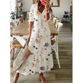 Robe longue d'été à imprimé floral