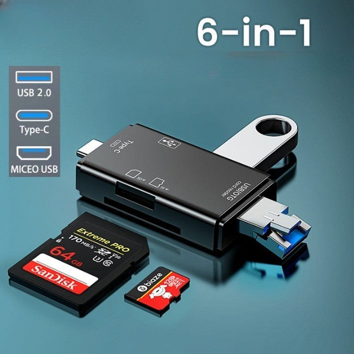 Lecteur de carte USB 6 en 1