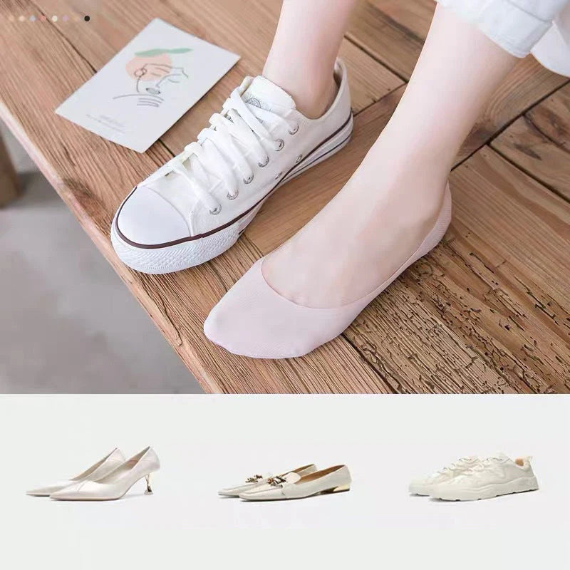 5X PAIRE DE CHAUSSETTES ANTIDÉRAPANTES EN SOIE GLACÉE