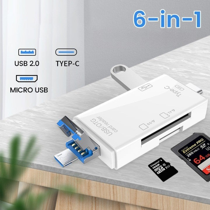 Lecteur de carte USB 6 en 1
