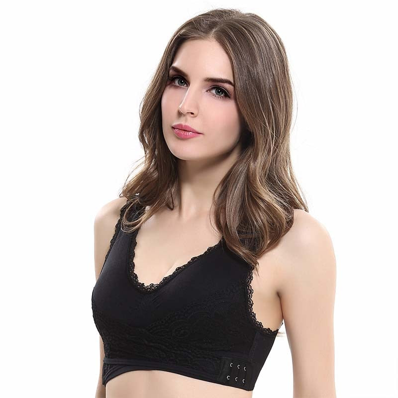 Soutien-gorge croisé dentelle - Push Up