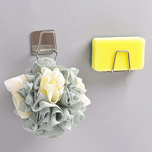 Lot de 4 Support auto-adhesif pour éponge et serviette