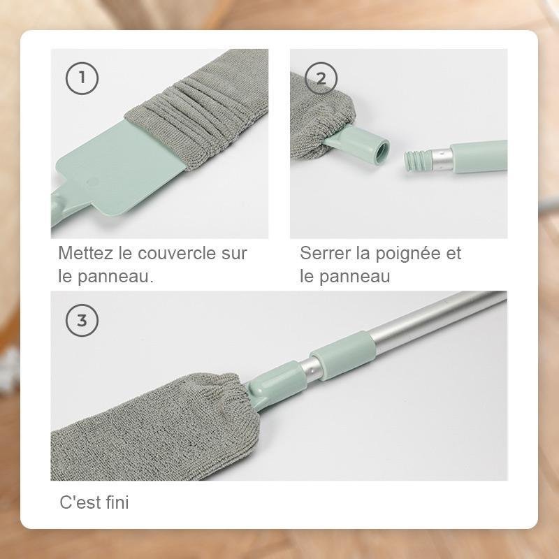 Brosse anti-poussière téléscopique 3 en 1