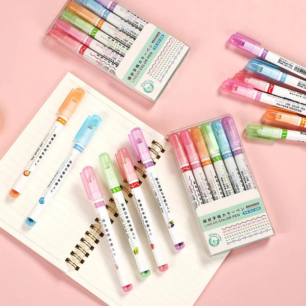 6x Stylos japonais à double pointe