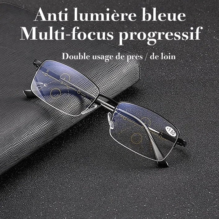 Lunettes de lecture anti-lumière bleue en titane