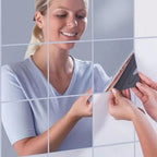 25 x Carreaux de miroirs muraux autoadhésifs
